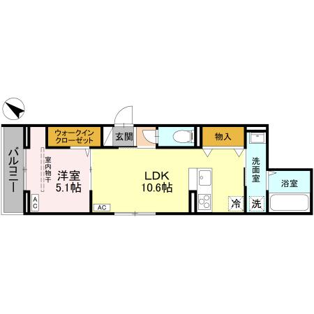 ノーブルラフィネ白幡の間取り