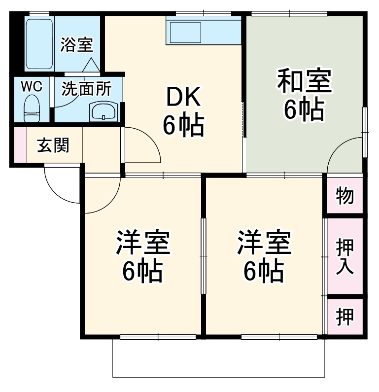 サンステージ豊川A棟の間取り