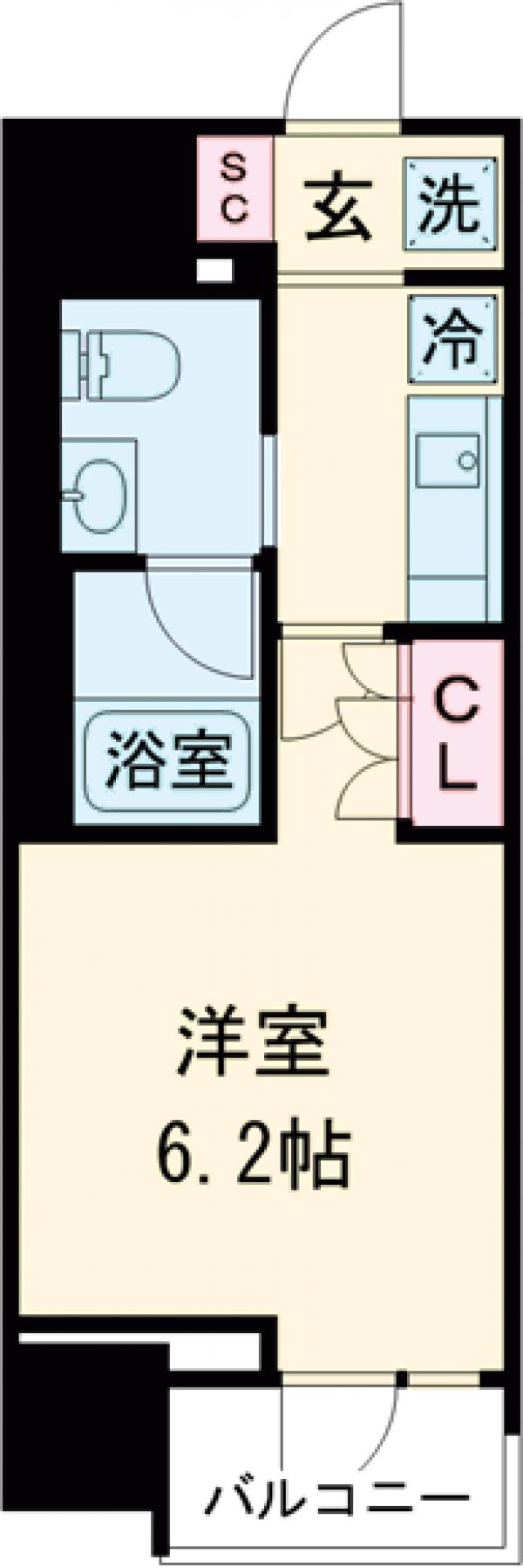 ジオエント白金台・204号室の間取り