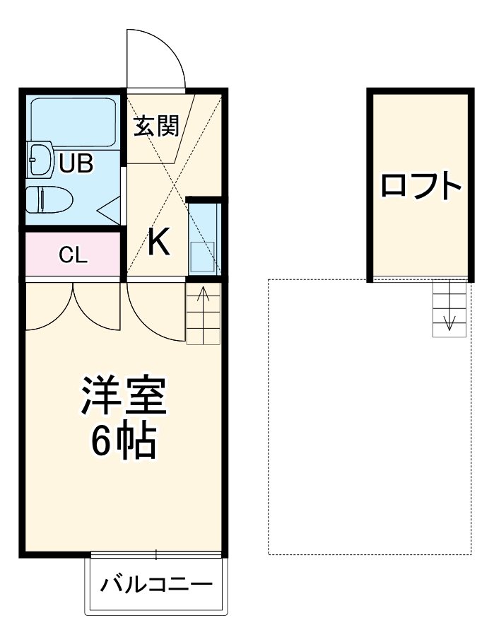 アスール・201号室の間取り
