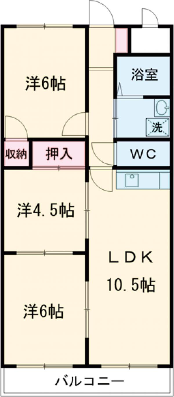 セラヴィ伊勢崎Aの間取り