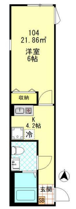 Grand Louvre 平和島・104号室の間取り