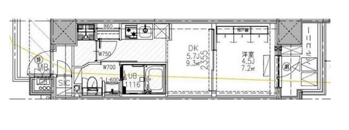 S-RESIDENCE王子Nordの間取り
