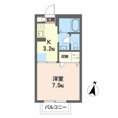 エスポワールカズ・202号室の間取り