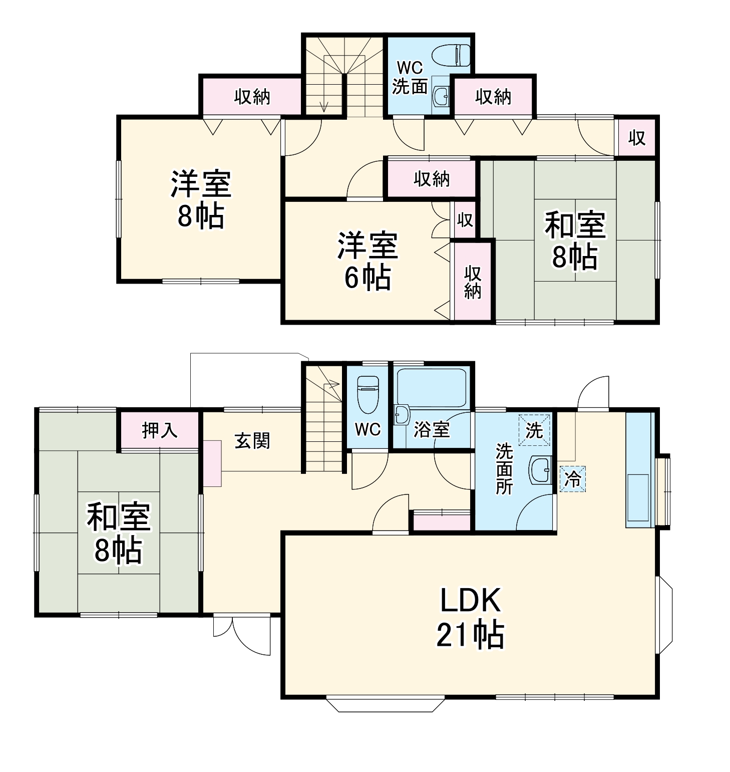 子隣戸建ての間取り