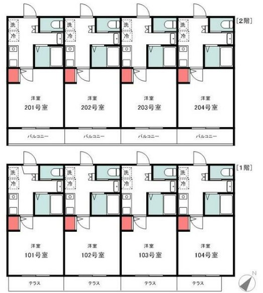 仮）岸谷AP・201号室の間取り