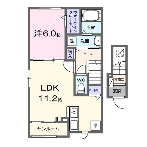 サミュール・02010号室の間取り