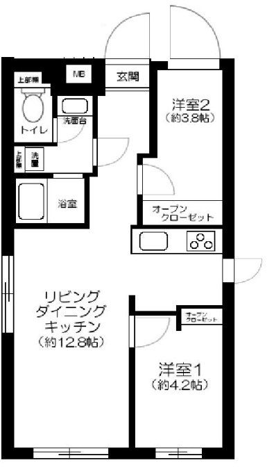 三ノ輪レーベル・402号室の間取り