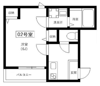 Domani　casa・102号室の間取り