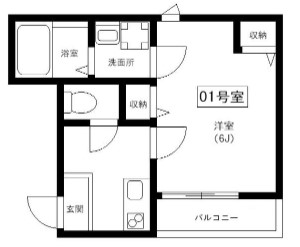 Domani　casa・201号室の間取り