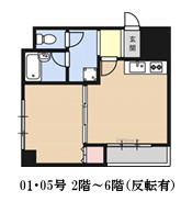 Aurora Court北野の間取り