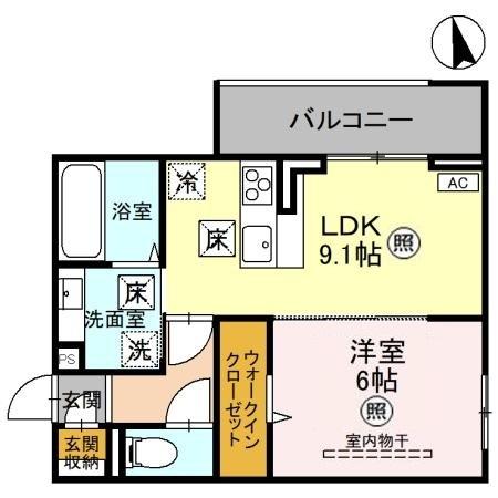 Noble　villa　弥生・302号室の間取り