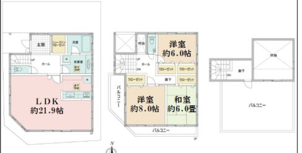 江戸川区北小岩8丁目戸建の間取り