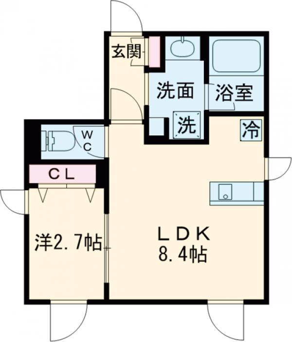 Ｆｕｌｌｅａ奥沢・401号室の間取り