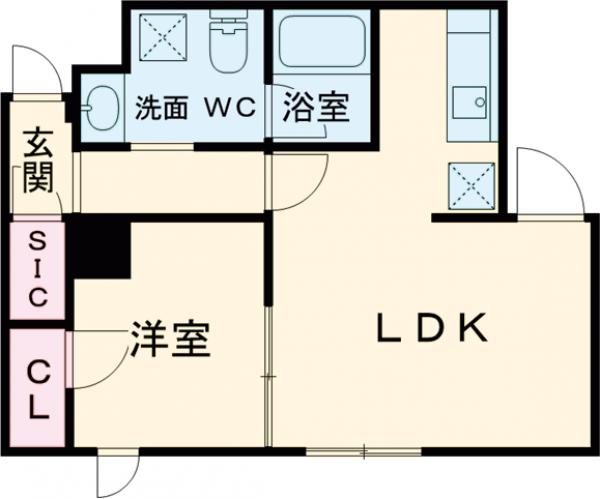 ＤＥＣＯＲ　ＢＬＯＣＣＯ　大山　Ｄｕｅ・203号室の間取り