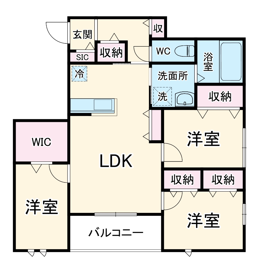 ソレイユ片瀬の間取り