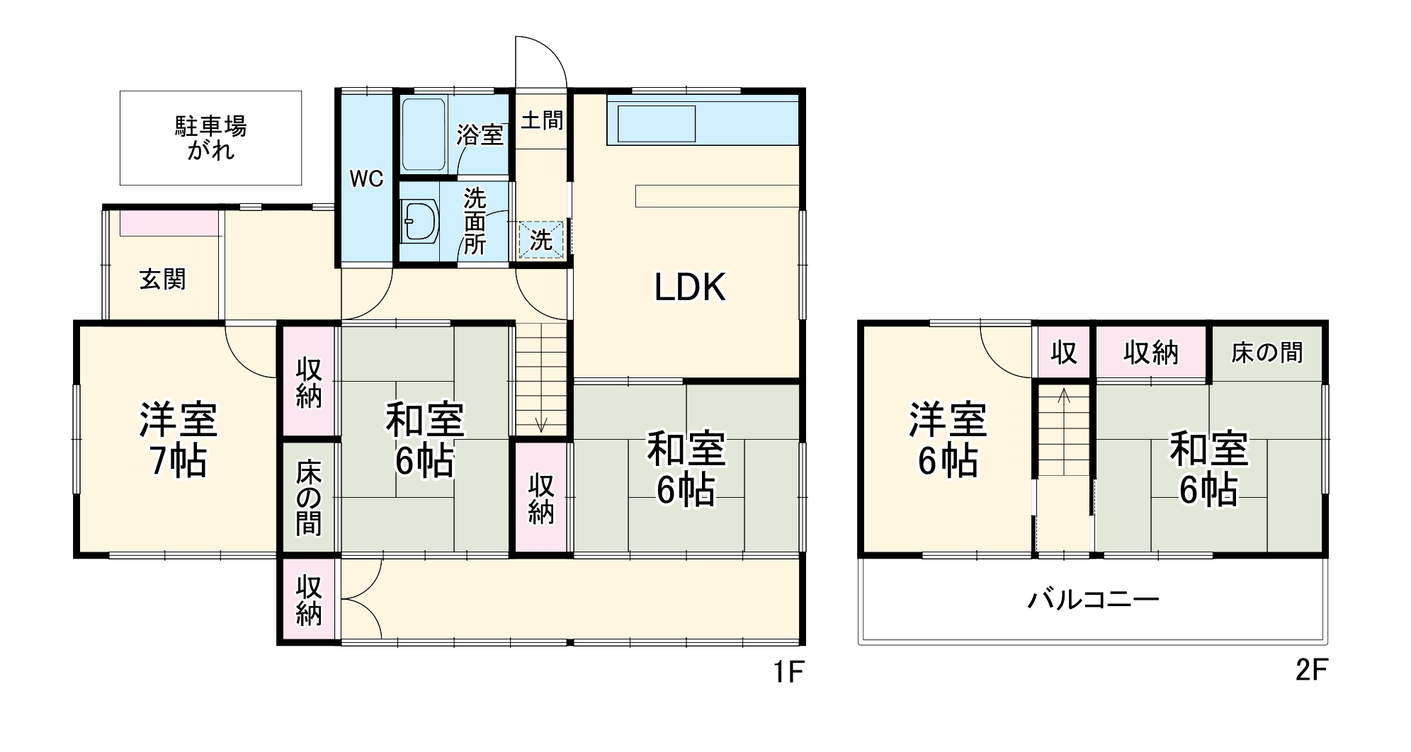 岐阜市粟野西戸建ての間取り
