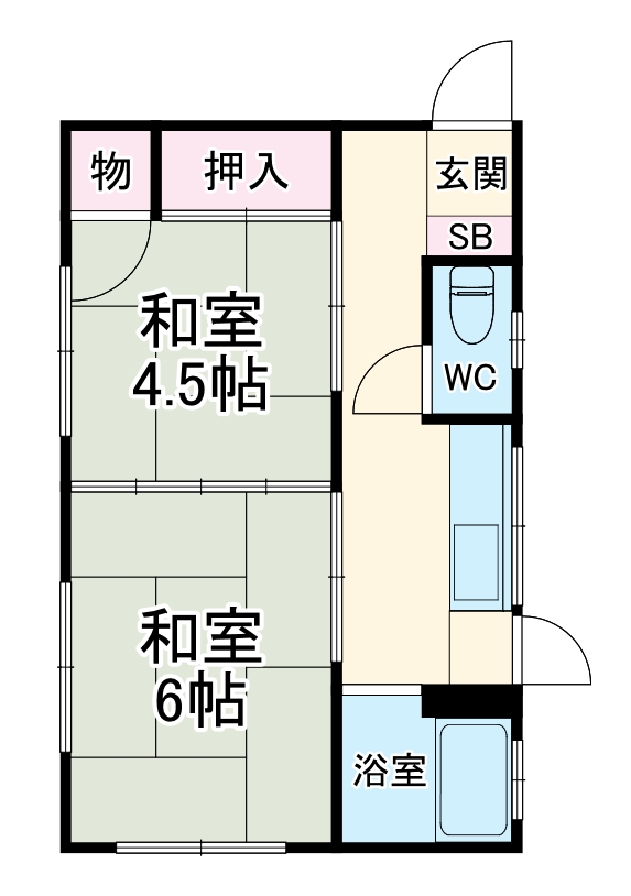 片野貸家の間取り