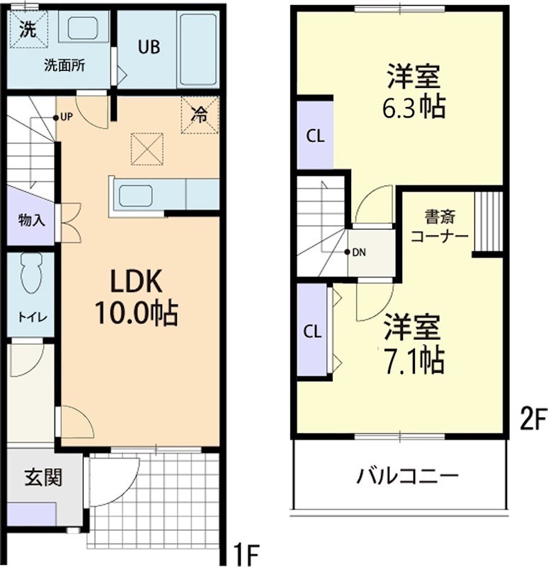 Doux　maison　吉田林B・102号室の間取り