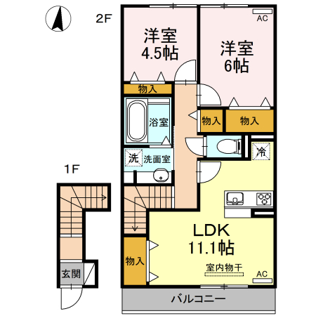ソシエール御津の間取り
