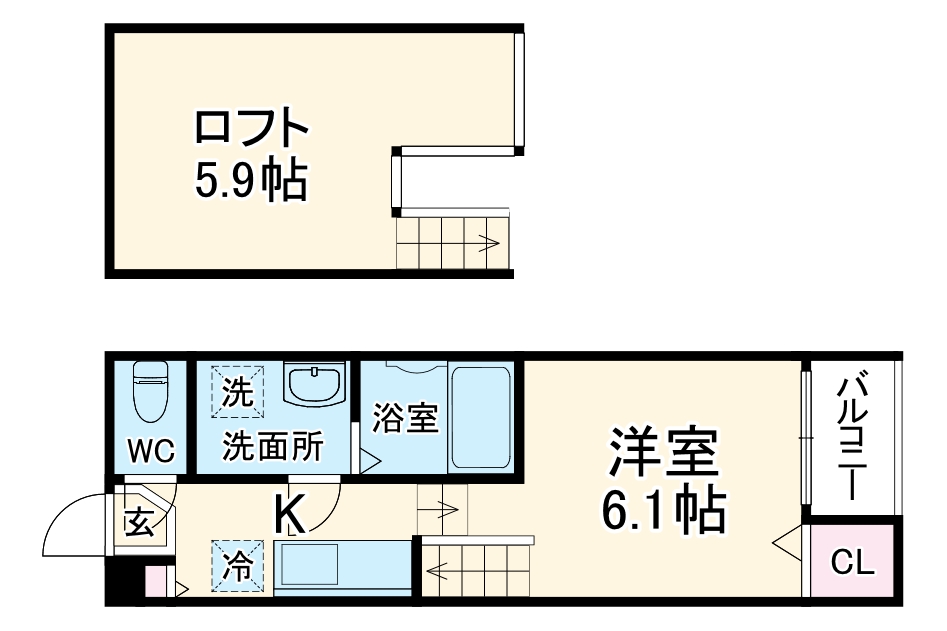 ハーモニーテラス豊の間取り
