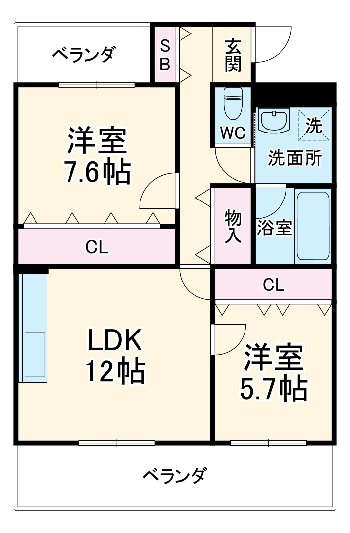 メゾンアスカの間取り