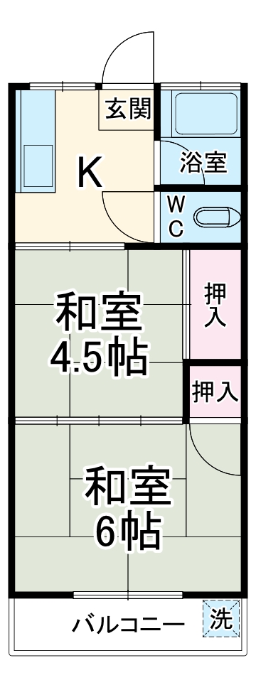 斉藤荘・105号室の間取り