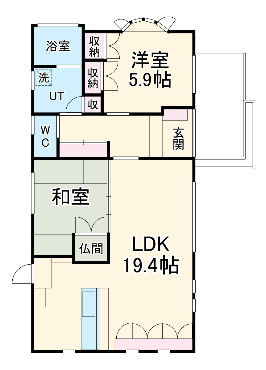 知立市栄 貸家の間取り