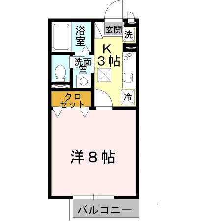All　for　one・205号室の間取り