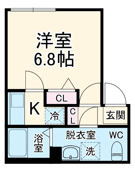 リベルノーヴァ藤沢・201号室の間取り