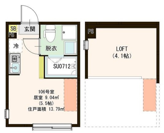 アーディヤ未来・106号室の間取り