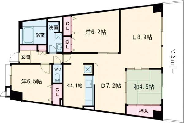 アイランドシティ・インフィニガーデンイースト棟の間取り