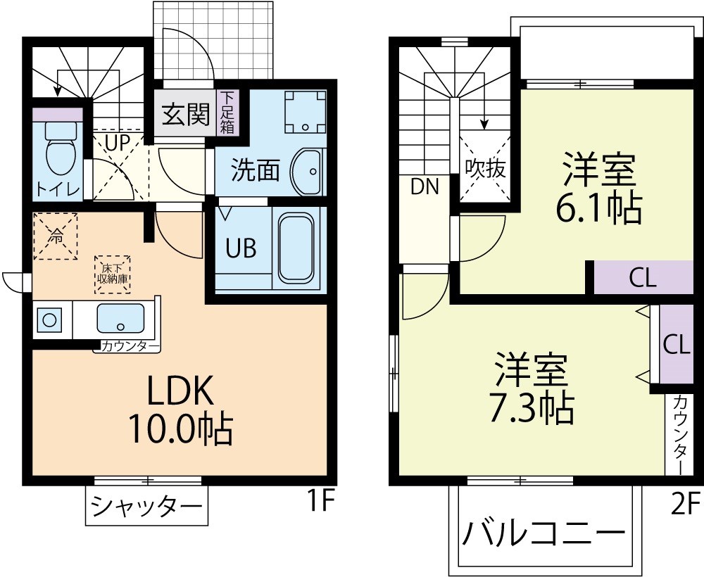 Ｓａｋｕｒａ　Ｔｅｒｒａｃｅ・110号室の間取り