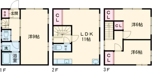 西瑞江3丁目戸建の間取り