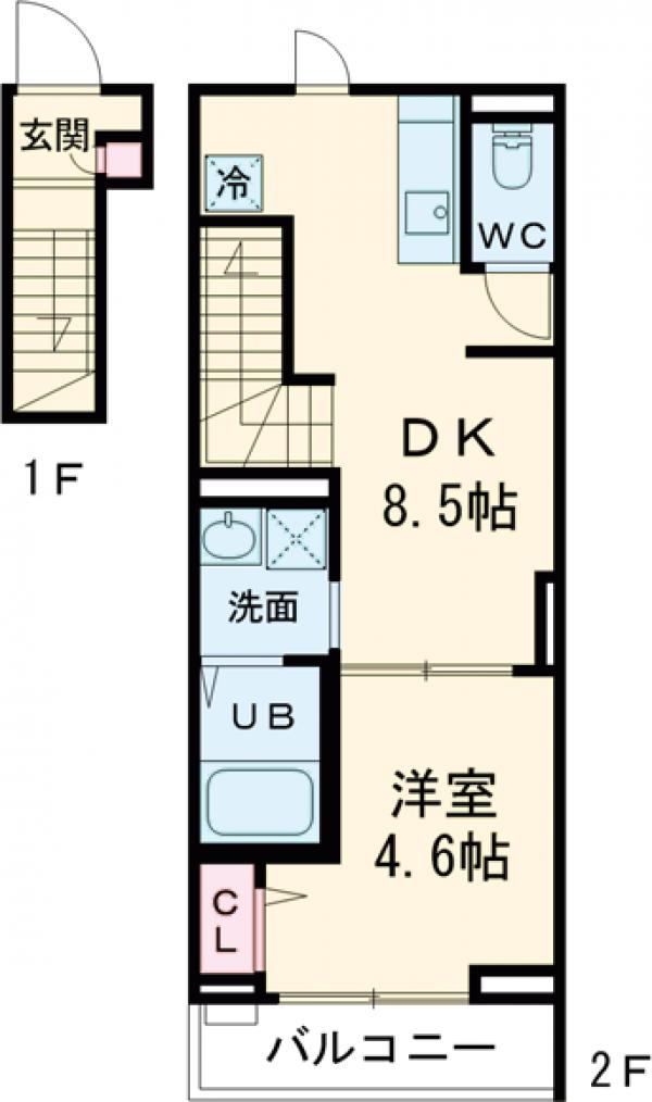 第二アムール 八幡の間取り