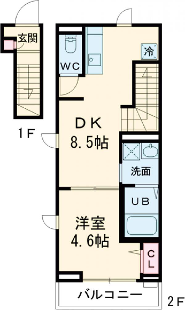 第二アムール 八幡の間取り