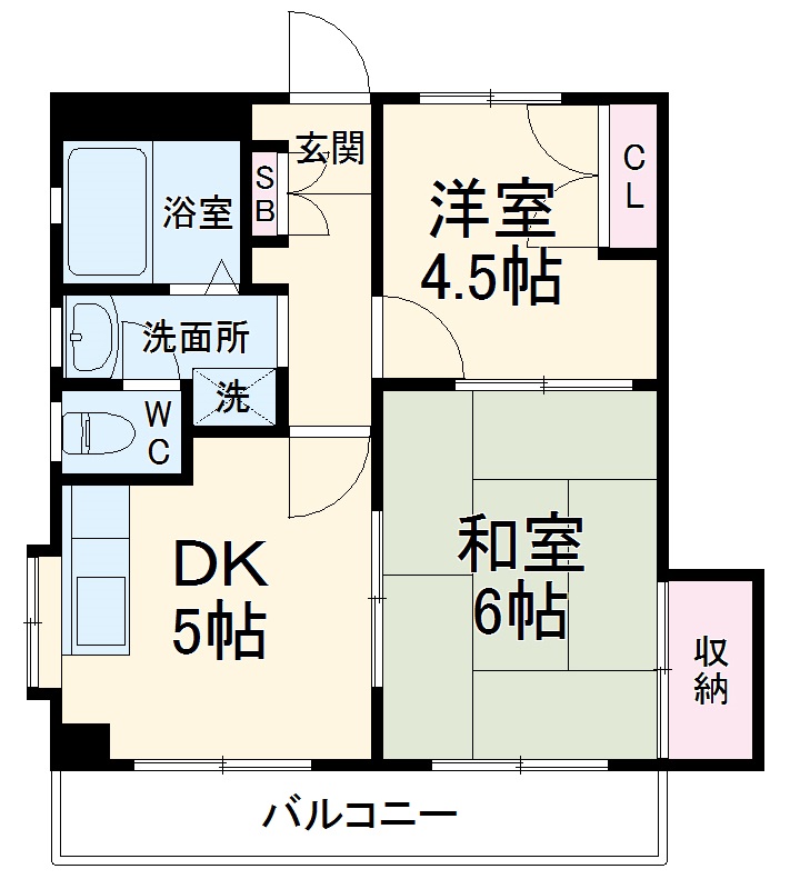 ハイツしむらⅢ・202号室の間取り