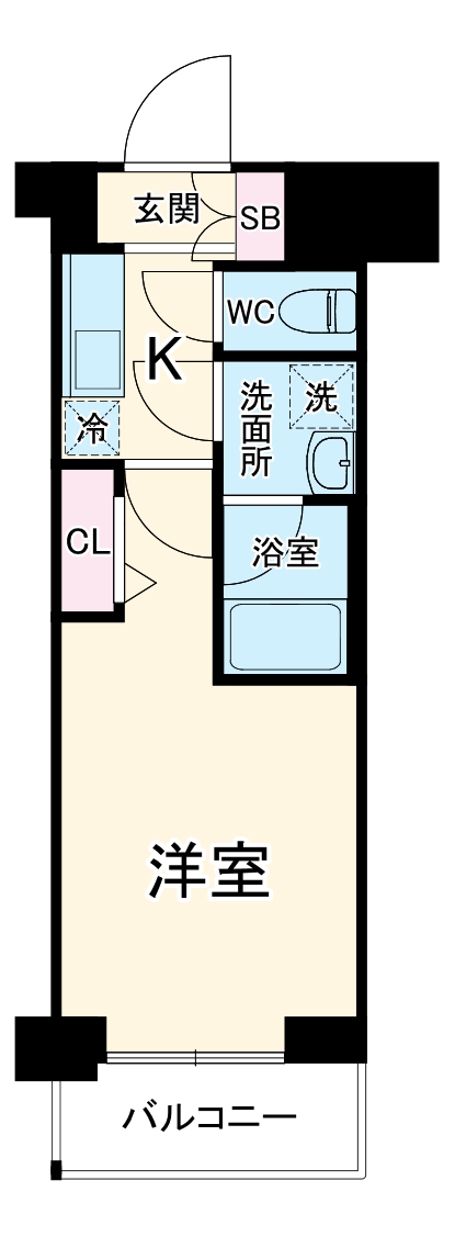 メインステージ新子安Ⅲ・512号室の間取り