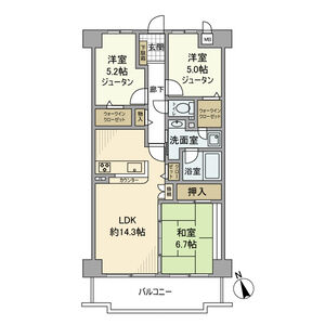 ベルカーサ富洲原の間取り