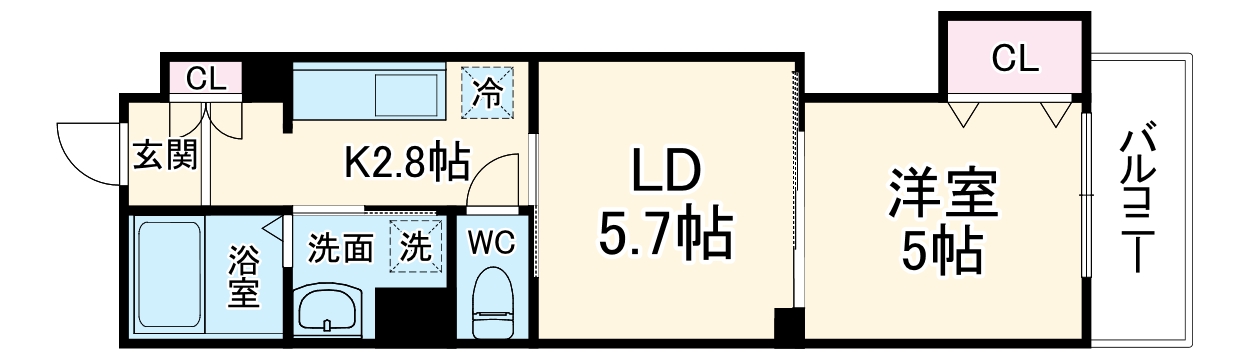 クリエオーレ豊島南の間取り