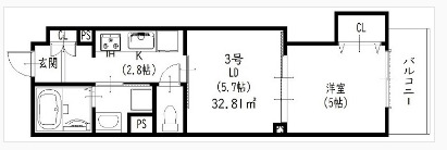 クリエオーレ豊島南の間取り