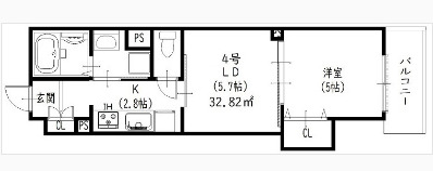 クリエオーレ豊島南の間取り