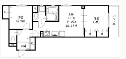クリエオーレ豊島南の間取り