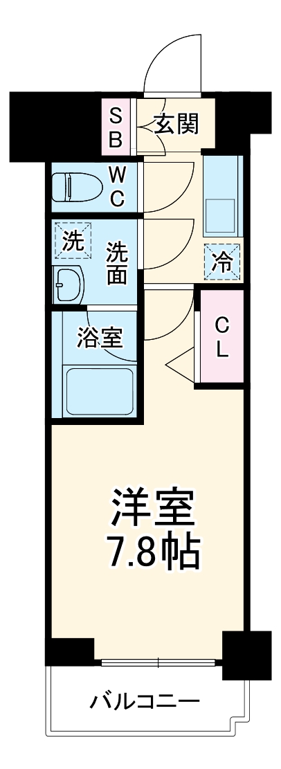 メインステージ新子安Ⅲ・511号室の間取り