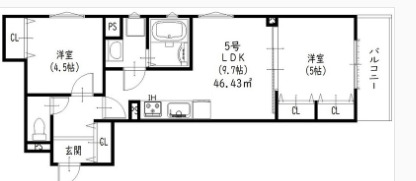 クリエオーレ豊島南の間取り
