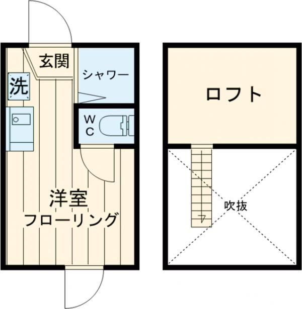 フェリススワロー・202号室の間取り