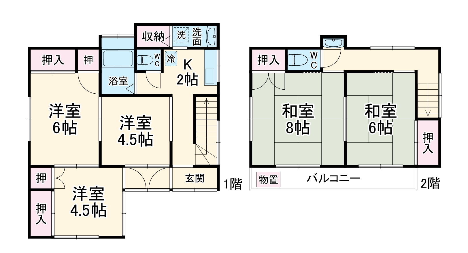 小園戸建の間取り