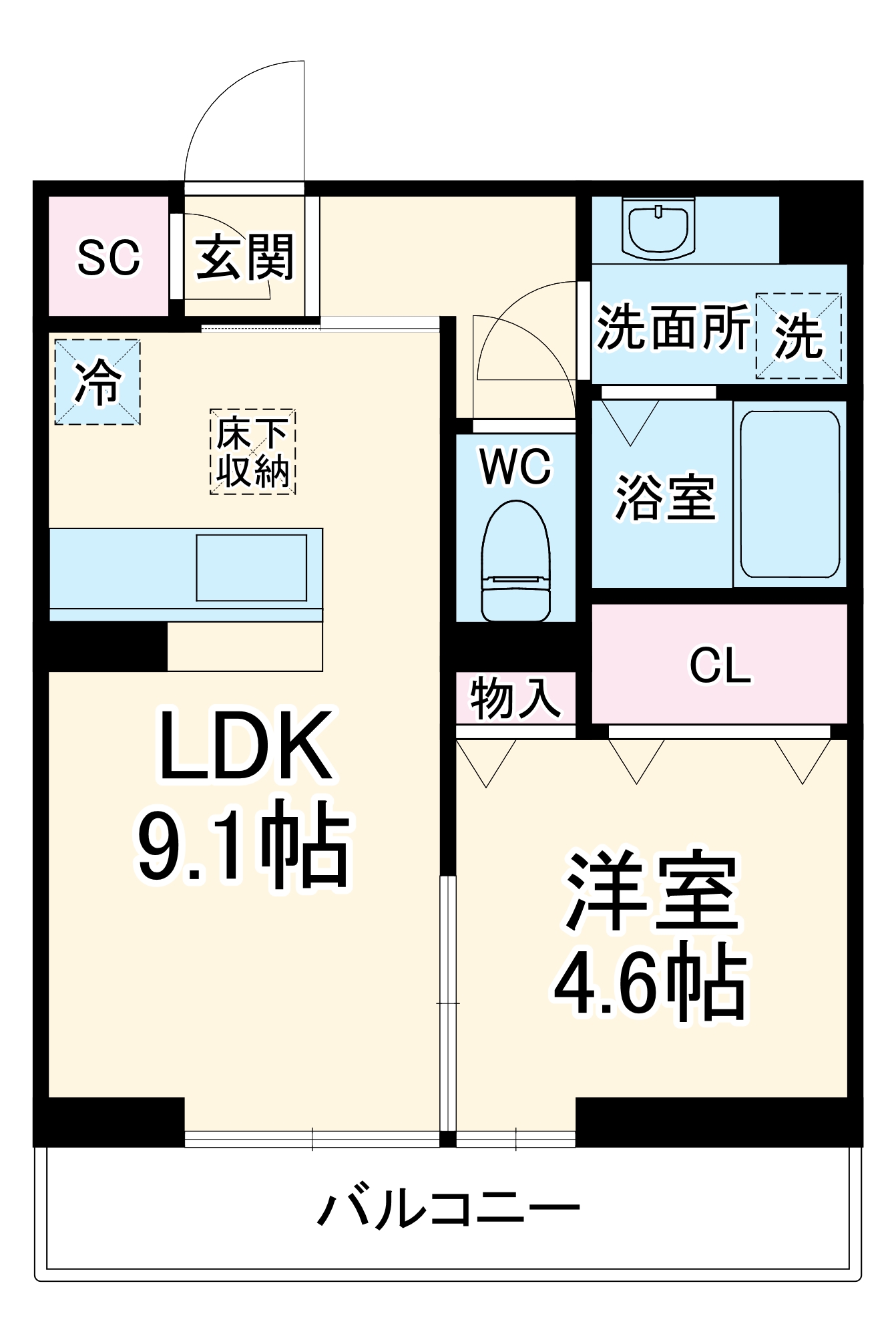 シンビジウム湘南台・202号室の間取り