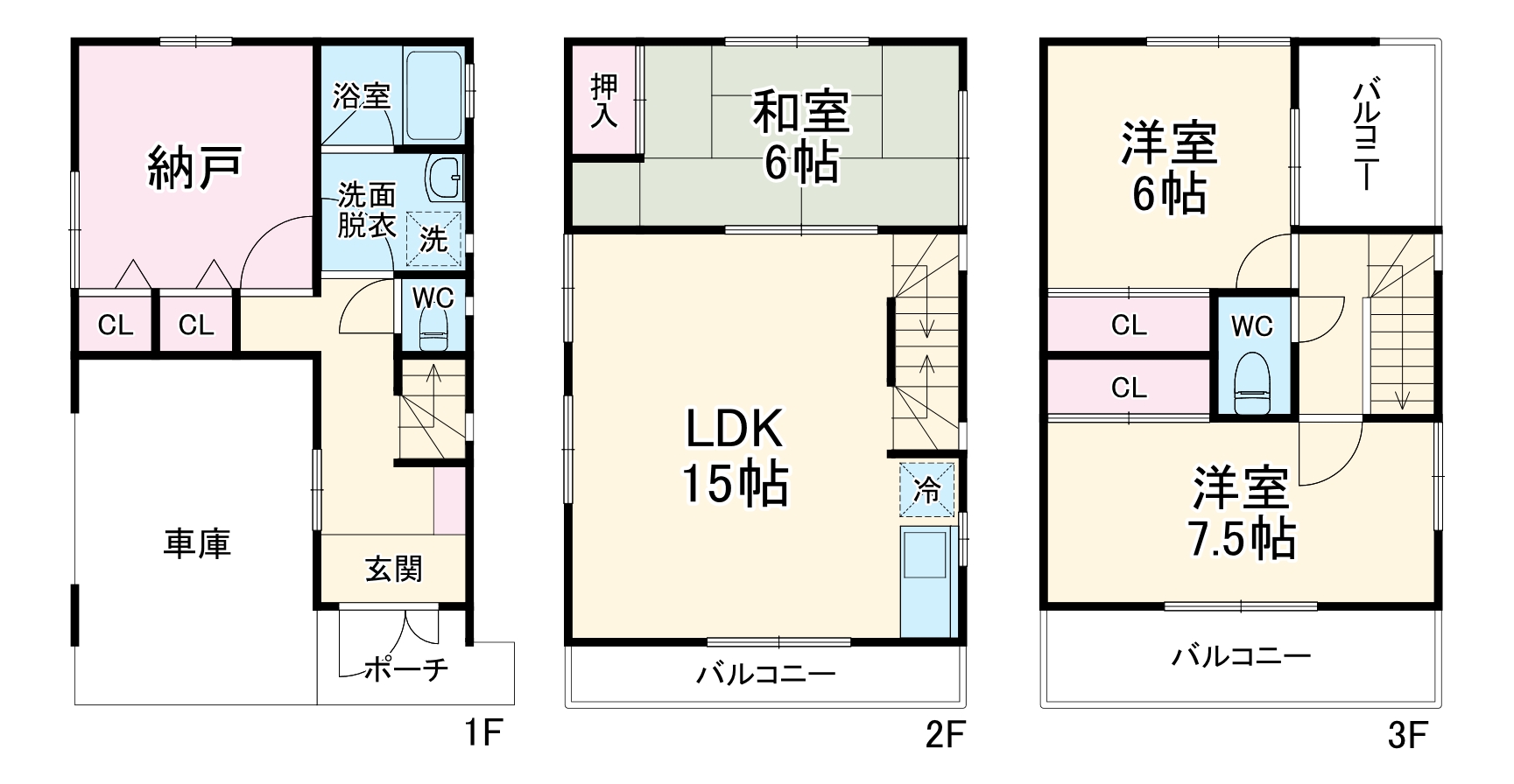 東高砂町貸家の間取り