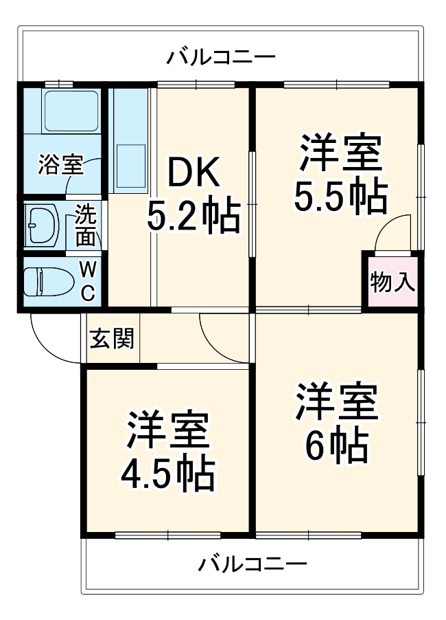 サントピア佐鳴台Bの間取り